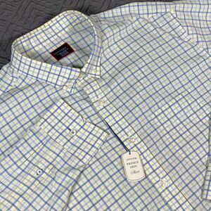UNTUCKit Cavalon Wrinkle Free Shirt Men’s XXXL 3X Yellow Blue New With Tags